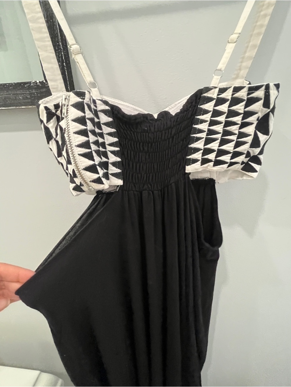 Mara Hoffman Black Strapless Maxi with Colorful Chevron Waist - Picture 6 of 11
